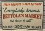 Reproduction Bettolas Market Advertising Sign