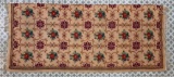 Antique Floral Pattern Woven Wool Rug