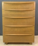 Mid Century Modern Heywood Wakefield Platinum Five Drawer Dresser