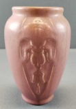 Rookwood (1927) Matte Mauve Vase with Floral Motif