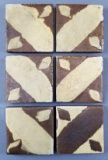 Group of 6 : Grueby Pottery Arts and Crafts Tiles