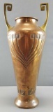 Art Nouveau Copper and Brass Amphora Vase by WMF