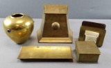 Vintage Brass Desk Set, Vase and more