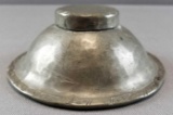 Hugh Wallis Hammered Pewter Inkwell