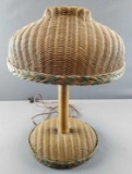 Vintage Wicker Lamp and Shade