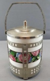 Czech Pottery Biscuit Barrel