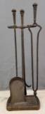 Vintage Brass Fireplace Tool Set