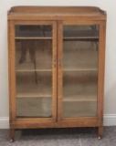 Vintage Arts and Crafts Style Glass Front Cabinet