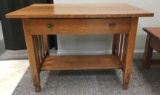 Vintage Arts and Crafts Mission Style Library Table