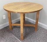 Vintage Arts and Crafts Style Round Table