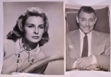 Group of 2 Vintage Photos : Clark Gable and Joann Woodward