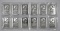 Group of (10) Pan American Silver Corp 1/2oz. .999 Fine Silver Ingots / Bars