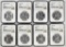 Group of (8) Franklin Silver Half Dollars 1956-1963 all (NGC) PF67