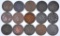 Group of (15) Braided Hair Large Cents