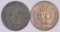 Group of (2) Indian Head Cents