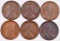 Group of (6) Lincoln Wheat Cents