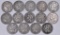 Group of (14) Three Cent Piece Nickels