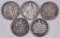 Group of (5) Seated Liberty Silver Dimes
