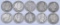 Group of (10) Barber Silver Quarters