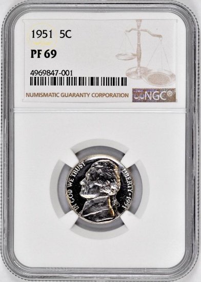 1951 P Jefferson Nickel (NGC) PF69