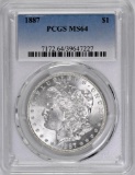 1887 P Morgan Silver Dollar (PCGS) MS64