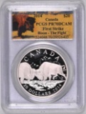 2014 $20 Canada Bison The Fight (PCGS) PR70DCAM First Strike