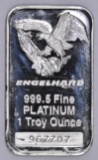 Engelhard Platinum 1oz. .9995 Ingot / Bar