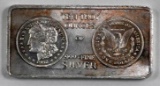 Vintage South East Refining / Morgan Dollar 10oz. .999 Fine Silver Ingot / Bar