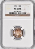 1920 P Mercury Silver Dime (NGC) MS65FB
