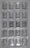Group of (20) Pan American Silver Corp One Fourth Ounce .999 Fine Silver Ingots / Bars