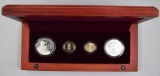 1996 Smithsonian Institution 150th Anniversary 4pc Commemorative Gold & Silver Coin Set