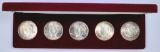 Group of (5) Peace Silver Dollars Philadelphia Mint.
