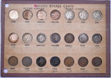 Complete Set Indian Head Cents 1859-1909 S includes (4) Flying Eagle Cents (59) Coins in (3) Vintage