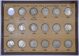 Group of (33) Liberty Head Nickels in Vintage Meghrig Folders