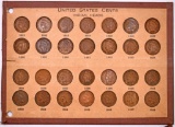 Group of (28) Indian Head Cents 1881-1908 Date Set in Vintage Wayte Raymond Holder.