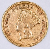 1854 P $3 Indian Head Princess Gold