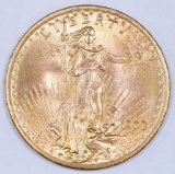 1908 $20 No Motto Saint Gaudens Gold