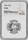 1953 P Washington Silver Quarter (NGC) PF69