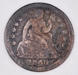 1844 P Seated Liberty Silver Dime