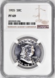 1955 P Franklin Silver Half Dollar (NGC) PF69