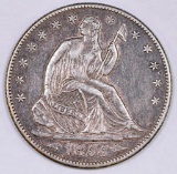 1855 O Arrows Seated Liberty Silver Half Dollar