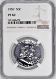 1957 P Franklin Silver Half Dollar (NGC) PF69