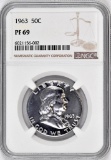 1963 P Franklin Silver Half Dollar (NGC) PF69