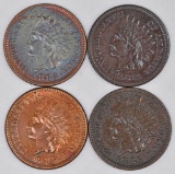 Group of (4) Indian Head Cents