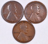 Group of (3) 1914 D Lincoln Wheat Cents