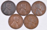 Group of (5) 1924 D Lincoln Wheat Cents
