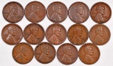 Group of (14) 1922 D Lincoln Wheat Cents