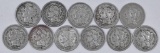 Group of (11) Three Cent Piece Nickels
