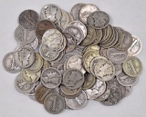 Group of (100) Mercury Silver Dimes