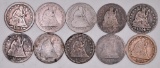 Group of (10) Seated Liberty Silver Quarters